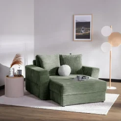 Clearance Fotel loveseat zielony NOEMI