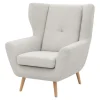 Hot Impresti Fotel uszak boucle kremowy MOREN