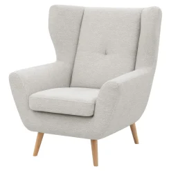Hot Impresti Fotel uszak boucle kremowy MOREN