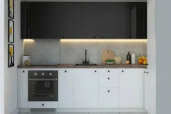 Qubik Fronty Gładkie^Front drzwi SALSA 60x76,5 czarny połysk