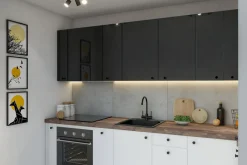 Qubik Fronty Gładkie^Front drzwi SALSA 60x76,5 czarny połysk