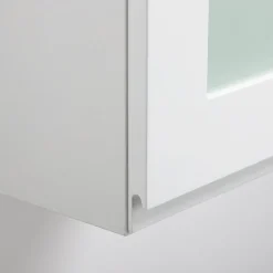 Qubik Fronty Przeszklone^Front przeszklony PIANTA 40x76,5 biały, wysoki połysk