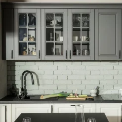 Clearance Qubik Front szuflady HAMPTON 40x12,5 cm onyx szary