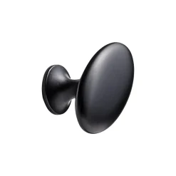 Gałki^Gałka PORTO PLUS czarna OVAL SIMPLE