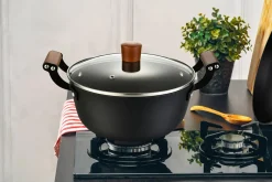 Discount Garnek żeliwny czarny FERRO 7 l