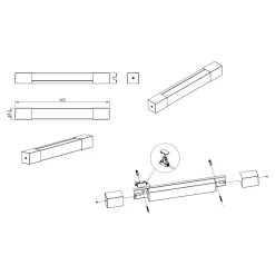 Zumaline Kinkiety^Kinkiet łazienkowy LED IP44 nikiel PARKS 40,2 cm