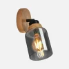 Outlet inny Kinkiet czarny jasne drewno HEMA