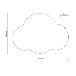 TK Tomasz Krywult Kinkiety^Kinkiet do pokoju dziecięcego biały CLOUD
