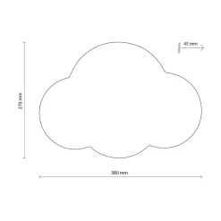 TK Tomasz Krywult Kinkiety^Kinkiet do pokoju dziecięcego szary CLOUD