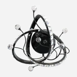 Discount Zumaline Kinkiet LED czarny chrom MAIA z pilotem
