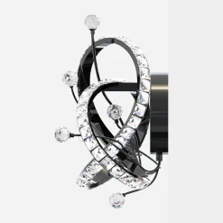 Discount Zumaline Kinkiet LED czarny chrom MAIA z pilotem