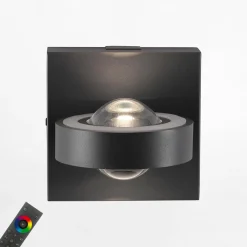 Paul Neuhaus Kinkiety^Kinkiet LED RGB Wi-Fi czarny Q-MIA z pilotem