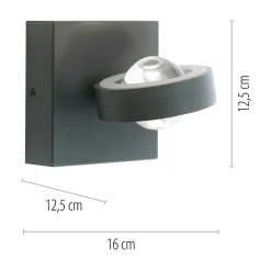 Paul Neuhaus Kinkiety^Kinkiet LED RGB Wi-Fi czarny Q-MIA z pilotem