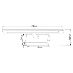 Clearance Zumaline Kinkiet LED 12W chrom ALTER