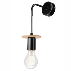 Kinkiety^Kinkiet loft czarny ANGELINA