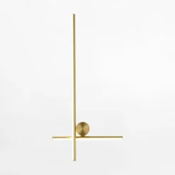 Zumaline Kinkiety^Kinkiet minimalistyczny LED złoty MILL