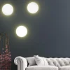 TK Tomasz Krywult Kinkiety^Kinkiet minimalistyczny okrągły biały LUNA NEW 30 cm