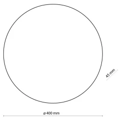 TK Tomasz Krywult Kinkiety^Kinkiet minimalistyczny okrągły czarny LUNA NEW 40 cm