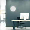 Sale TK Tomasz Krywult Kinkiet minimalistyczny okrągły biały LUNA NEW 40 cm