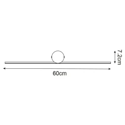Zumaline Kinkiety^Kinkiet minimalistyczny złoty FAD LED