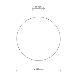 TK Tomasz Krywult Kinkiety^Kinkiet okrągły jasne drewno LUNA WOOD 30 cm