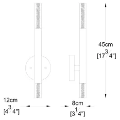 Discount Zumaline Kinkiet ONE LED W0461-02E-F7F7 złoty