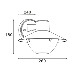 Zumaline Kinkiety^Kinkiet outdoorowy IP44 czarny ECLIPSE