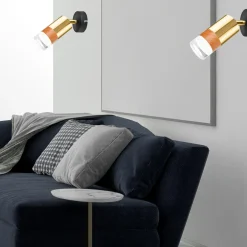 Outlet Kinkiet spot regulowany reflektor złoty AURORA