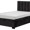 Discount Instilo Łóżko czarne MONA VERTICAL 90 cm