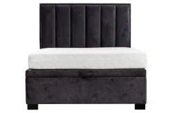 Discount Instilo Łóżko czarne MONA VERTICAL 90 cm