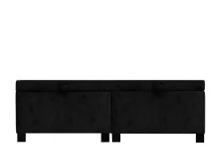 Instilo Łóżka Tapicerowane|Łóżka^Łóżko czarne MONA VERTICAL 180 cm