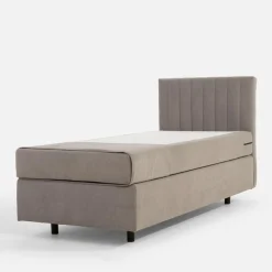 Dzieci inny Łóżka|Łóżka Tapicerowane^Łóżko kontynentalne z materacem szare SILLA 90x200 cm