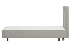Dzieci inny Łóżka|Łóżka Hotelowe^Łóżko kontynentalne z materacem szare SILLA 80x200 cm