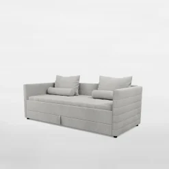 Discount inny Łóżko młodzieżowe z szufladą jasnoszare LOLO 90x200 cm