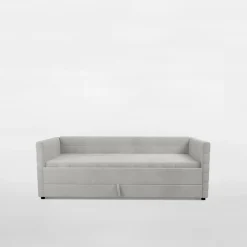 Discount inny Łóżko młodzieżowe z szufladą jasnoszare LOLO 90x200 cm