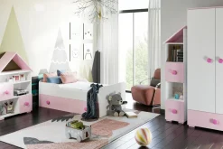Dzieci Łóżka|Łóżka Dziecięce^Łóżko z materacem różowe TOP BABY 80x160