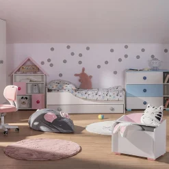 Dzieci Łóżka|Łóżka Dziecięce^Łóżko z materacem szare TOP BABY 80x160