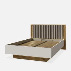 Discount FORTE Łóżko ze stelażem i oświetleniem RANKIN 140x200