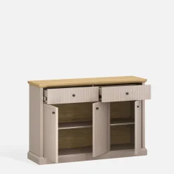 Sale inny Komoda do salonu IDELLO taupe dąb kamienny