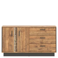 Furni Home Komody^Komoda DORIAN DN3 2D3S z oświetleniem
