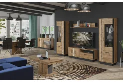 Furni Home Komody^Komoda DORIAN DN3 2D3S z oświetleniem