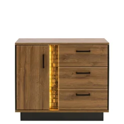 Furni Home Komody^Komoda DORIAN DN2 1D3S z oświetleniem