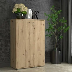 FORTE Komody^Komoda TEMPRA 2 wysoka 2D dąb artisan
