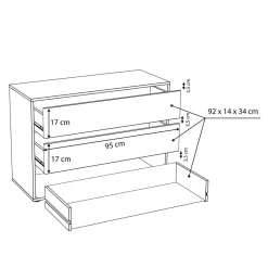 Discount FORTE Komoda wewnętrzna TWTK24-A06