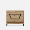 Furni Home Komody^Komoda z czarnym dekorem KRIS 98 cm