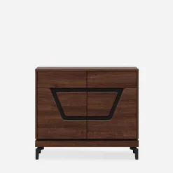 Furni Home Komody^Komoda z czarnym dekorem VERO 98 cm
