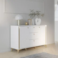 Discount FORTE Komoda z oświetleniem FORREST HILLS 140,4 cm