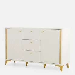 Discount FORTE Komoda z oświetleniem FORREST HILLS 140,4 cm