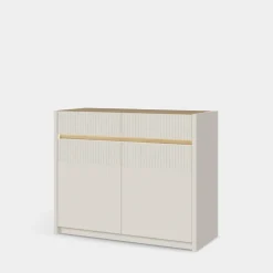 FORTE Komody^Komoda z oświetleniem OAK SQUERE 105,3 cm
