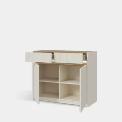 FORTE Komody^Komoda z oświetleniem OAK SQUERE 105,3 cm
